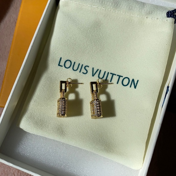 Designer Inspired Earrings Gold - Picture 5 of 8